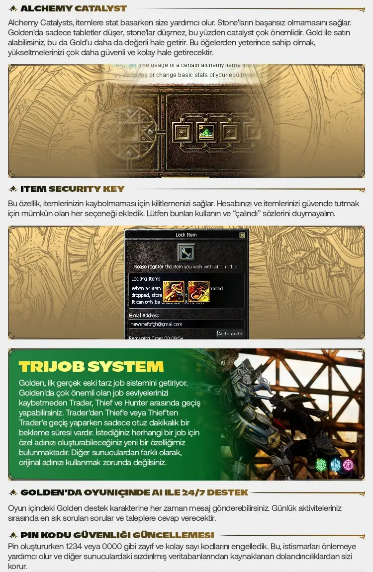 Golden Online - 80 Cap | Sadece CH | Zor Server