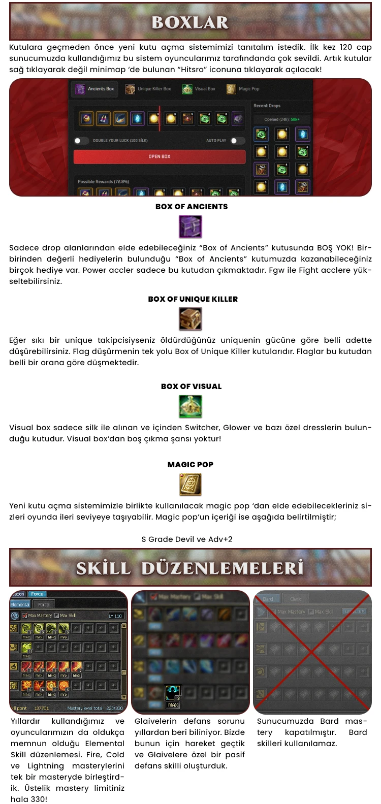 Hitsro - Shadowfall - 110 Cap | 15+ YIL | Yeni sistemler | Çok yakında...