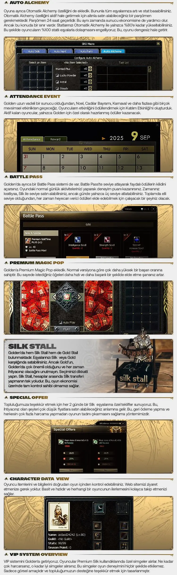 Golden Online - 80 Cap | Sadece CH | Zor Server