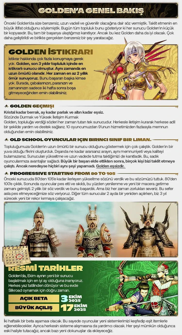 Golden Online - 80 Cap | Sadece CH | Zor Server